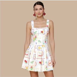 Avec Les Filles Stretch Cotton Mini Sundress